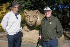 Alvin Leisey, Jr. (B.S.1948) visiting his alma mater, Penn State University at State College, PA, with his son, Ronald Leisey of Frisco, Texas, Nov. 3, 2014.