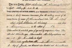 Alvin Leisey's Honorable Discharge, June 1919