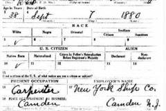WWI Draft Registration Card